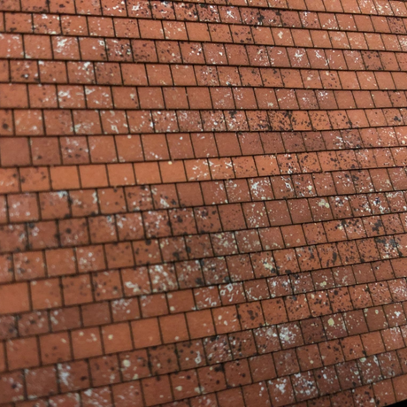 LX418-OO Pre-Weathered Laser Cut Terracotta Roof Tiles (A4 Sheet) OO/4mm/1:76