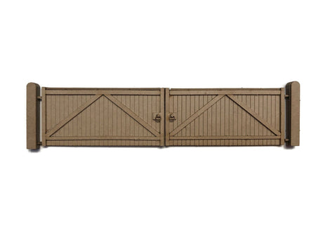 LX442-OO Large Wooden Factory Gates - Type 1 - OO/4mm/1:76