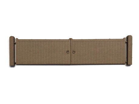 LX443-OO Large Wooden Factory Gates - Type 2 - OO/4mm/1:76