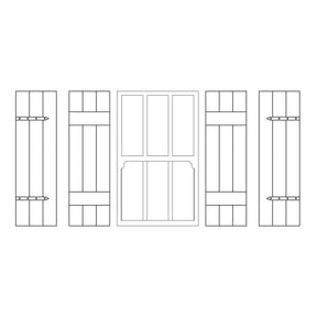 LX460-OO Shutters To Fit 12mm x 20mm Windows (Pack Of 12) - OO/4mm/1:76