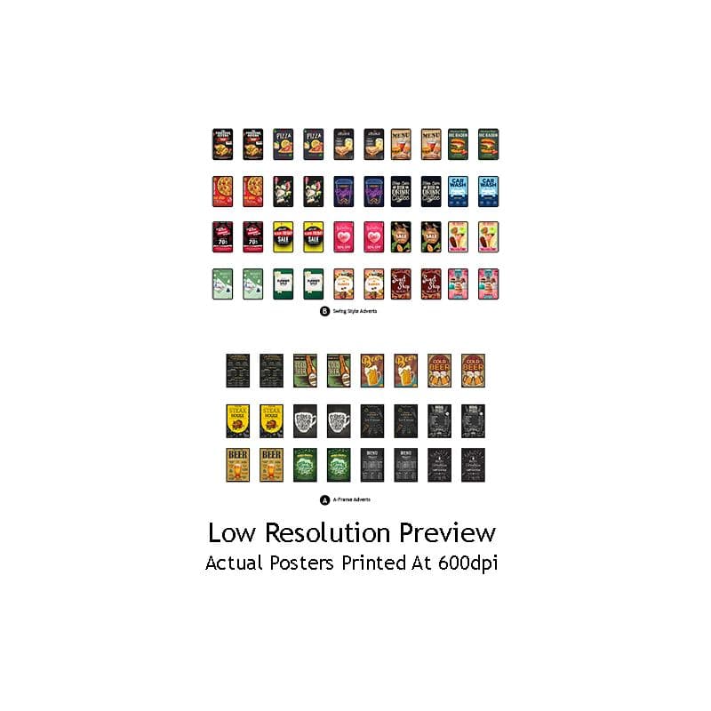 LX470-OO A Frame & Pavement Swing Advertising Signs (Pack of 15) - OO/4mm/1:76