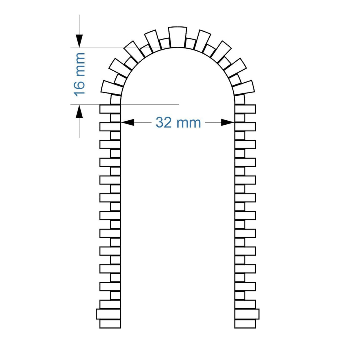 LX482-OO Arched Quoins - 32mm x 16mm  (Pack of 5) - OO/4mm/1:76
