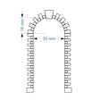 LX489-OO Arched Quoins - 32mm x 16mm  (Pack of 5) - OO/4mm/1:76
