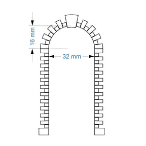 LX489-OO Arched Quoins - 32mm x 16mm  (Pack of 5) - OO/4mm/1:76