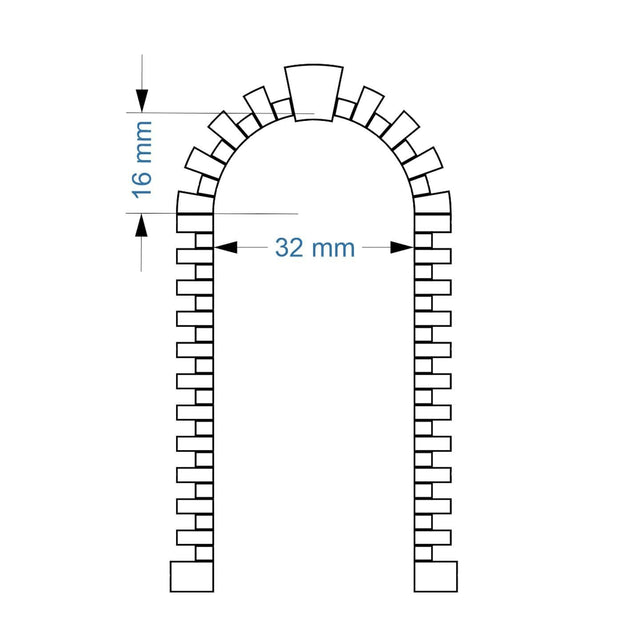 LX489-OO Arched Quoins - 32mm x 16mm  (Pack of 5) - OO/4mm/1:76