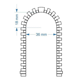 LX490-OO Arched Quoins -36mm x 18mm  (Pack of 5) - OO/4mm/1:76