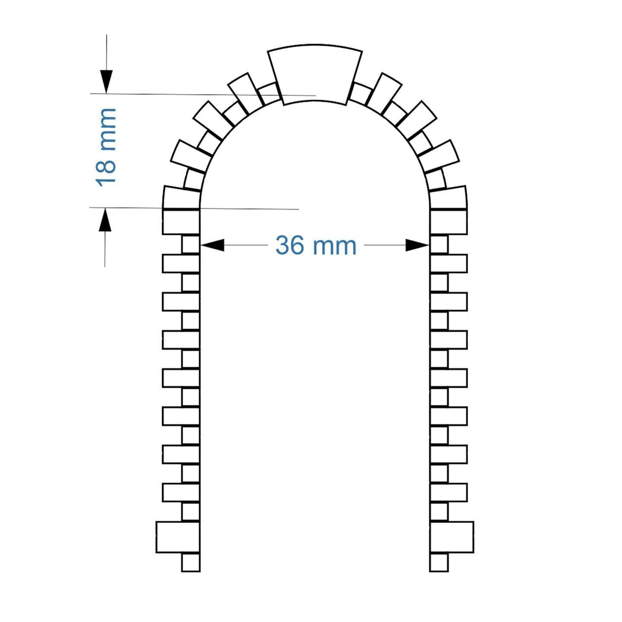 LX491-OO Arched Quoins -36mm x 18mm  (Pack of 5) - OO/4mm/1:76