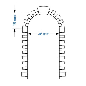 LX491-OO Arched Quoins -36mm x 18mm  (Pack of 5) - OO/4mm/1:76