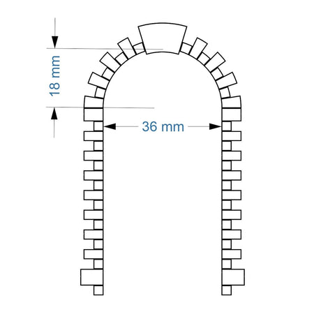 LX491-OO Arched Quoins -36mm x 18mm  (Pack of 5) - OO/4mm/1:76