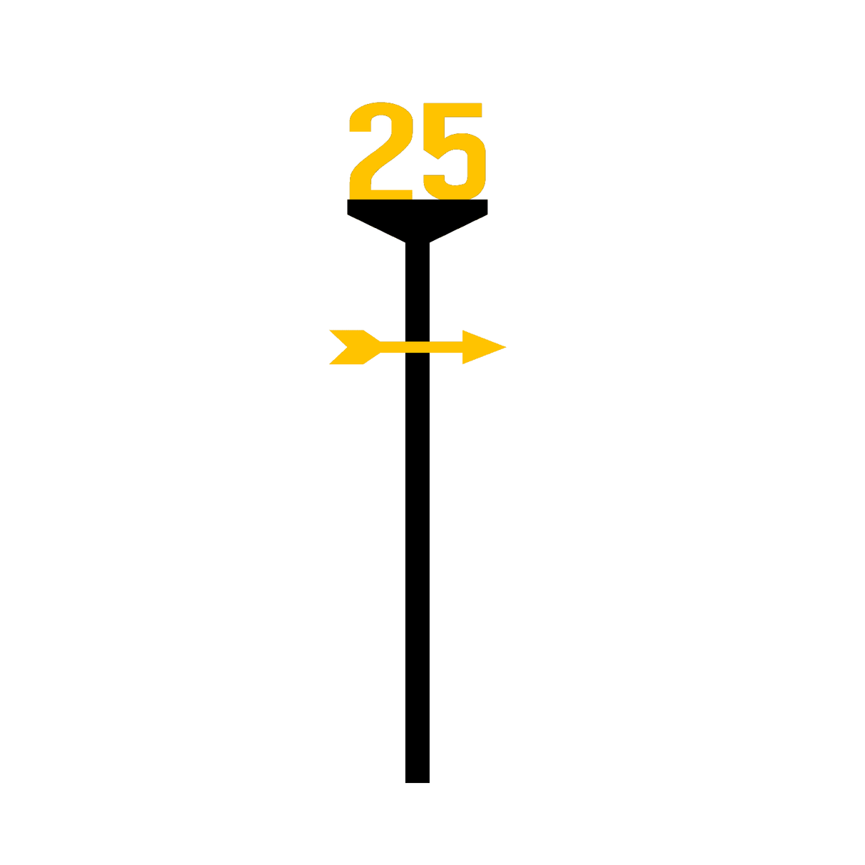 LX559-OO Railway Speed Restriction Signs (5 to 25mph)  0.8mm Pack of 22  - OO/4mm/1:76