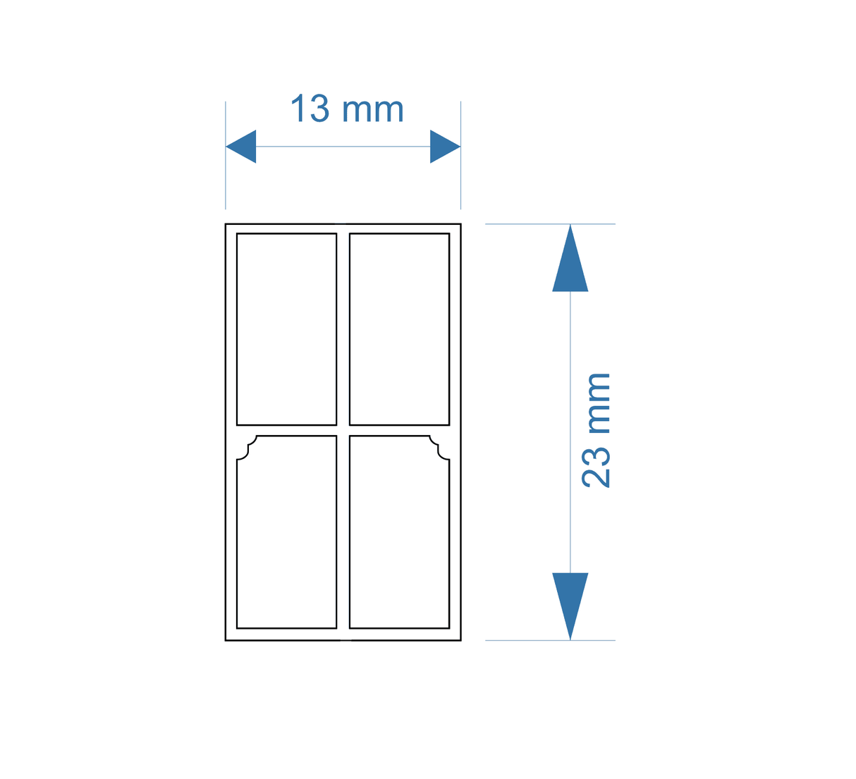LX561-OO 4 Pane Sash Windows (Pack of 10) OO/4mm/1:76
