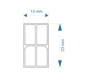 LX561-OO 4 Pane Sash Windows (Pack of 10) OO/4mm/1:76