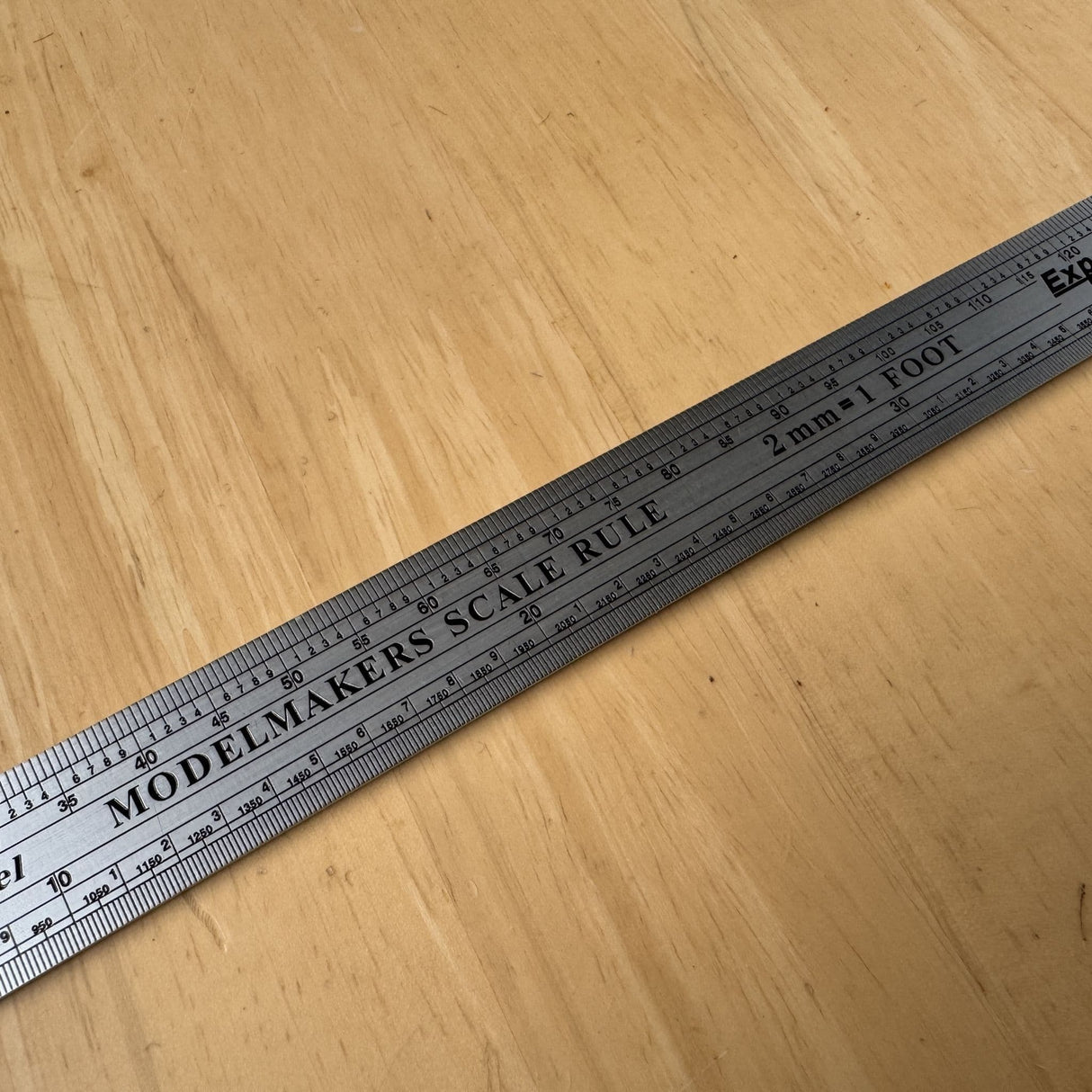 Model Makers Scale Ruler -  N Gauge / 2mm - Steel