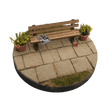 MP012-OO Laser Cut Wood & Concrete Benches (Pack of 3) OO/4mm/1:76