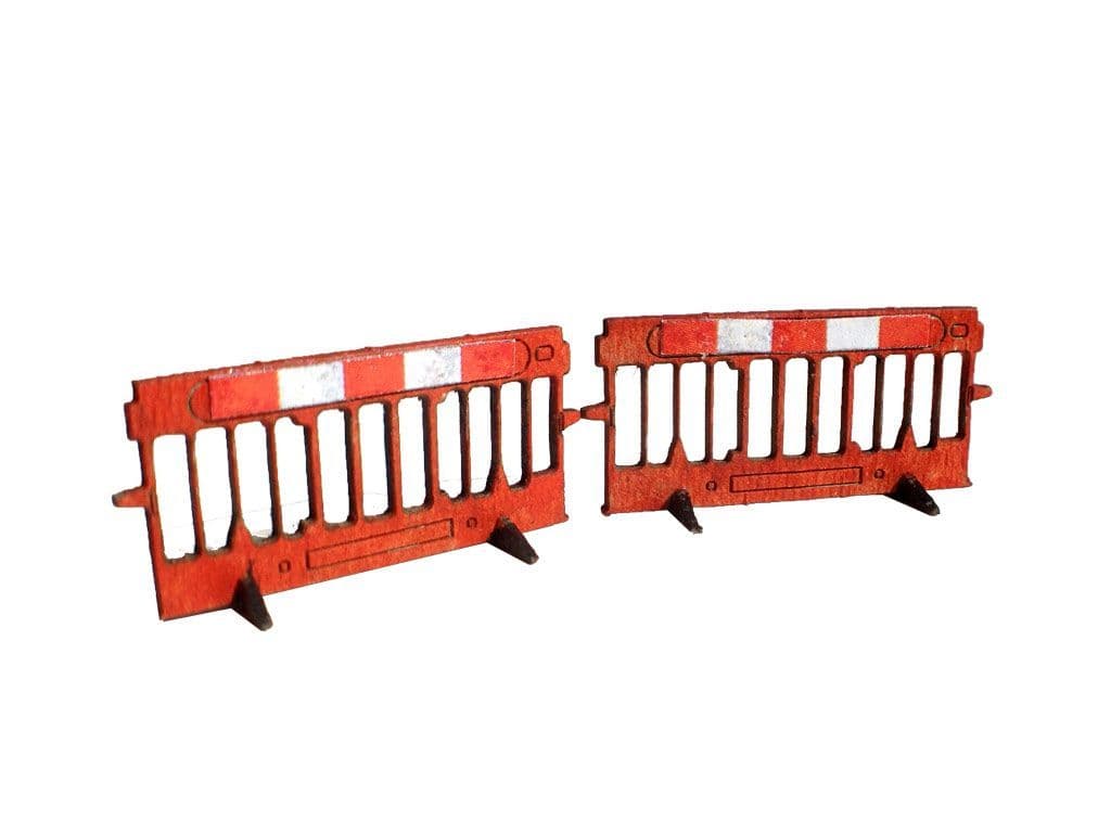 MP023-OO Laser Cut Roadworks Safety Barriers (Pack of 6) OO/4mm/1:76