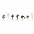 Noch 15021 Firemen In Black Uniform With Ladders (Pack of 5) OO/HO