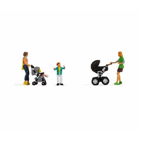 Noch 15584 Mothers With Children & Modern Pushchairs - OO/HO