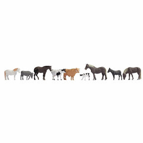 Noch 15713 Farm Animals (Pack of 9) OO/HO