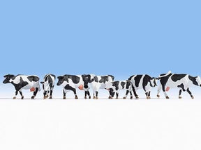 Noch 15725 Black & White Cows (Pack Of 7) (OO/HO)