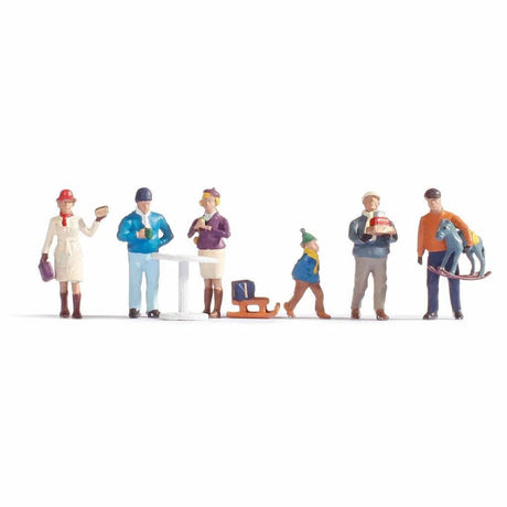 Noch 15926 Shoppers At The Christmas Market (Pack of 6) - OO/HO
