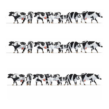 Noch 16164 Black & White Cows XL Set (Pack of 21) - OO/HO