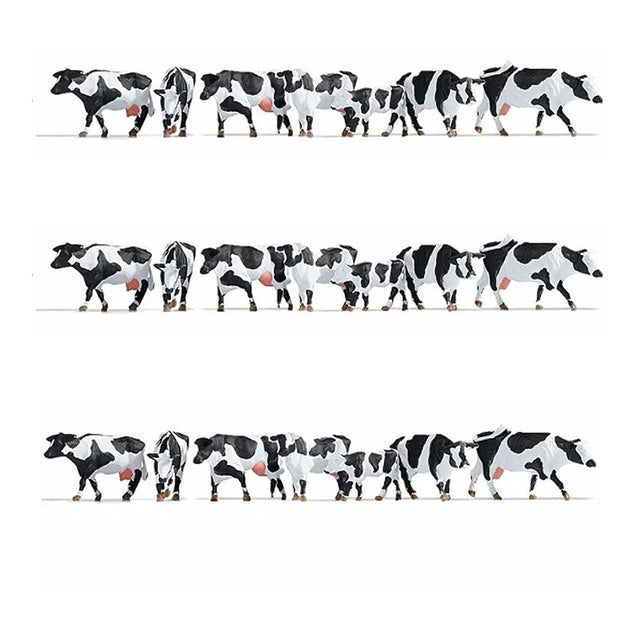 Noch 16164 Black & White Cows XL Set (Pack of 21) - OO/HO