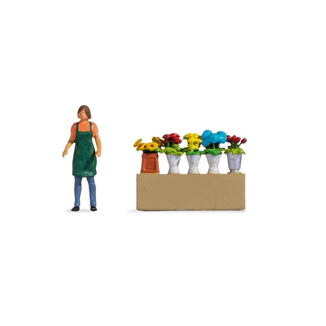 Noch 16502 Flower Stall & Market Trader Tiny Scene - OO/HO