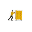 Noch 16523 Postal / Warehouse Worker With Cage Tiny Scene - OO/HO