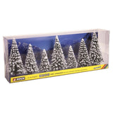 Noch 25087 Snow Covered Fir Trees (8 to 12cm) Pack of 7 - For OO/HO