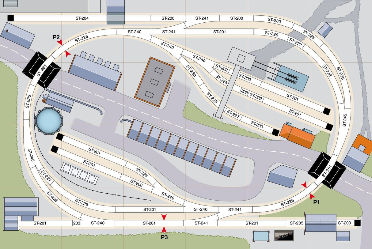 PECO OO Setrack Plan 10 Track Pack
