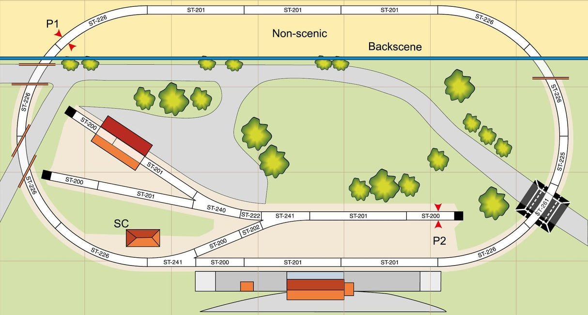 PECO OO Setrack Plan 3 Track Pack