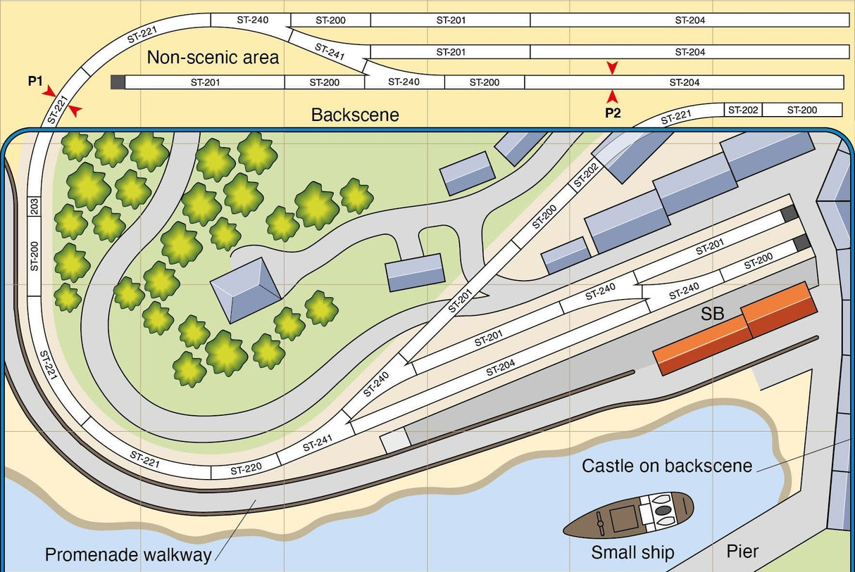 PECO OO Setrack Plan 6 Track Pack