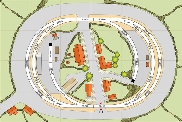 PECO OO Setrack Plan 9 Track Pack