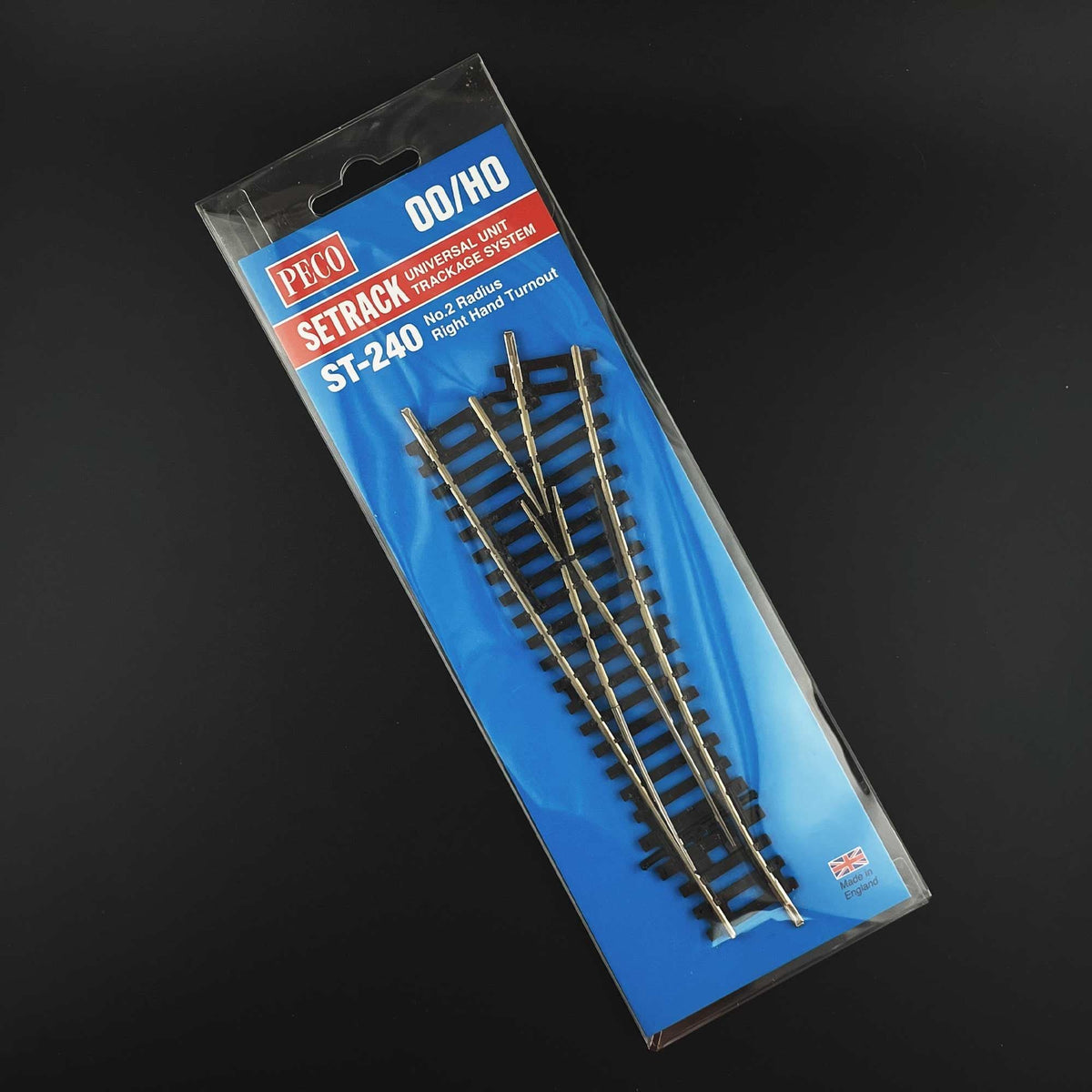 PECO Setrack ST-240 2nd radius R/H Point/Turnout – Scale Model Scenery
