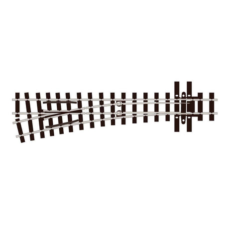 PECO SL-E496 Left Hand OO9 Streamline Point (Mainline Sleepers), Medium Radius