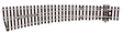 PECO STREAMLINE SL-87 Curved Point/Turnout, Large Radius, Left Hand