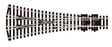 PECO STREAMLINE SL-99 Three Way Point/Turnout, Medium Radius