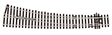 PECO STREAMLINE SL-E86 Curved Point/Turnout, Large Radius, Right Hand