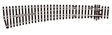 PECO STREAMLINE SL-E87 Curved Point/Turnout, Large Radius, Left Hand