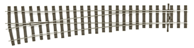 PECO STREAMLINE SL-U1189 Bullhead OO Gauge LH Point/Turnout - Large Radius