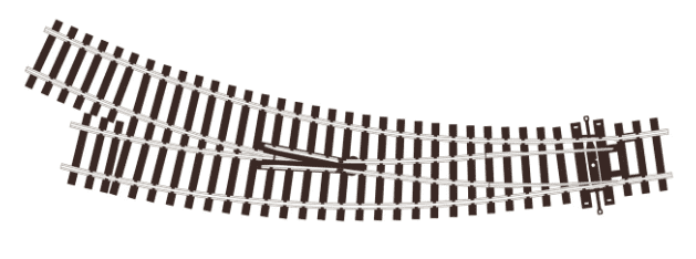 PECO STREAMLINE ポイント5個 PECO STREAMLINE SL-U76 Curved Point/Turnout Small Radius Right