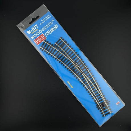 PECO STREAMLINE SL-U77 Curved Point/Turnout, Small Radius, Left Hand
