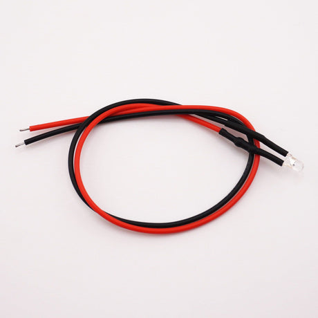 Pre-Wired 3mm Yellow/Amber Flickering LED 9 to 12v (Pack of 1)