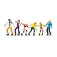 Preiser 10074 Roller Skaters & Skateboarders - OO/HO