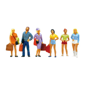 Preiser 10123 Teenage Passengers with Luggage (Pack of 6) OO/HO