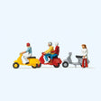 Preiser 10128 Vespa Riders (Pack of 3) OO/HO