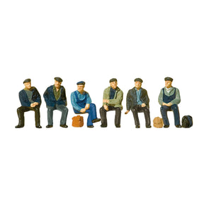 Preiser 10351 Seated Industrial Workers/Dockers OO/HO