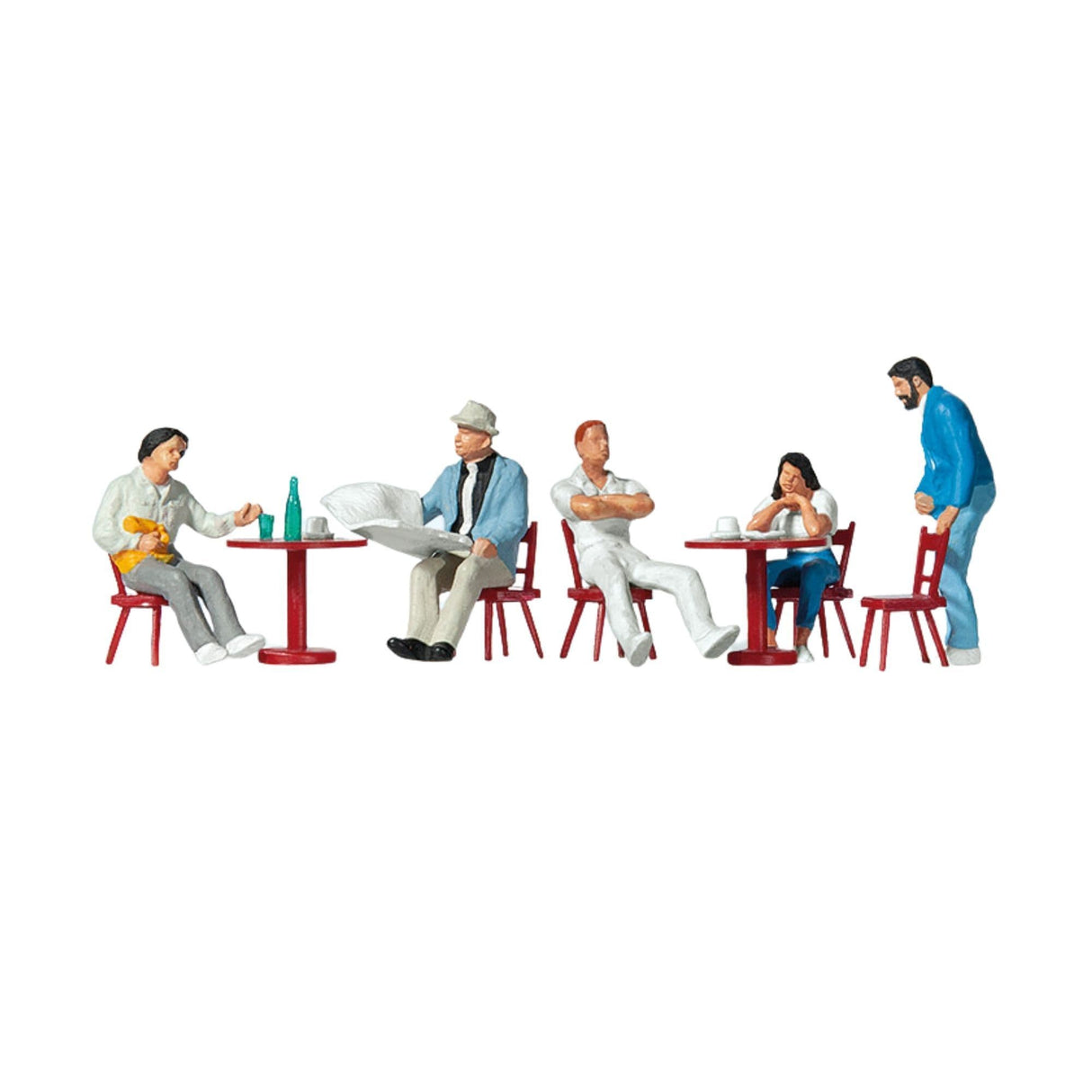 Preiser 10369 Street Cafe Customers (Pack of 5) OO/HO
