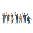 Preiser 10405 Tram / Train / Bus Personnel & Standing Passengers OO/HO
