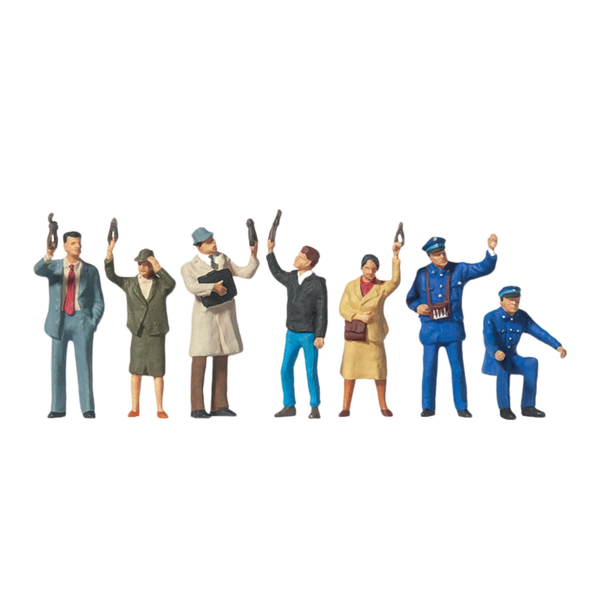 Preiser 10405 Tram / Train / Bus Personnel & Standing Passengers OO/HO